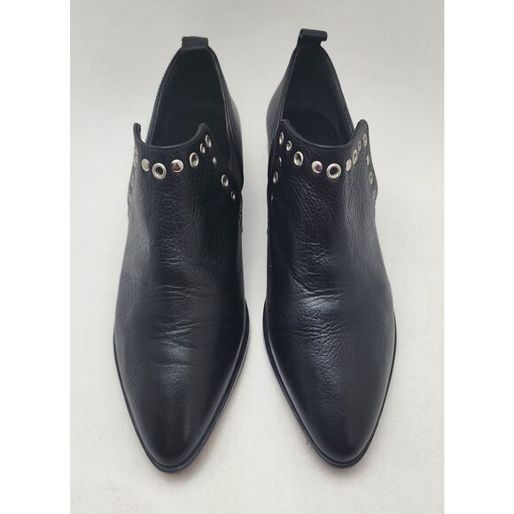 Rebecca Minkoff ANNETTE" LEATHER Studded Booties Women's 8 Black - Picture 4 of 16